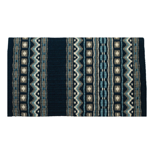 WEAVER NEW ZEALAND WOOL SHOW BLANKET, 34"X38", NAVY/ASH/PERIWINKLE BLUE, 36306-66-484 WEAVER NEW ZEALAND WOOL SHOW BLANKET, 34"X38", NAVY/ASH/PERIWINKLE BLUE, 36306-66-484
