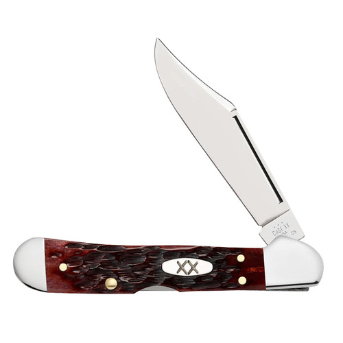 KNIFE #25134 MAHOGANY BONE PEACH SEED JIG MINI COPPERLOCK