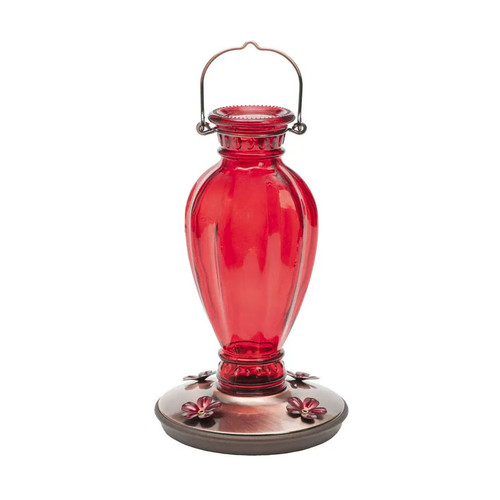 DAISY VASE VINTAGE GLASS HUMMINGBIRD FEEDER 18oz, #8133-2