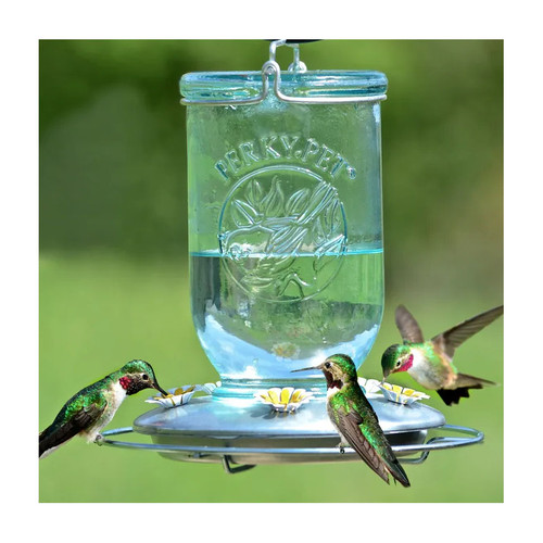 MASON JAR HUMMINGBIRD FEEDER