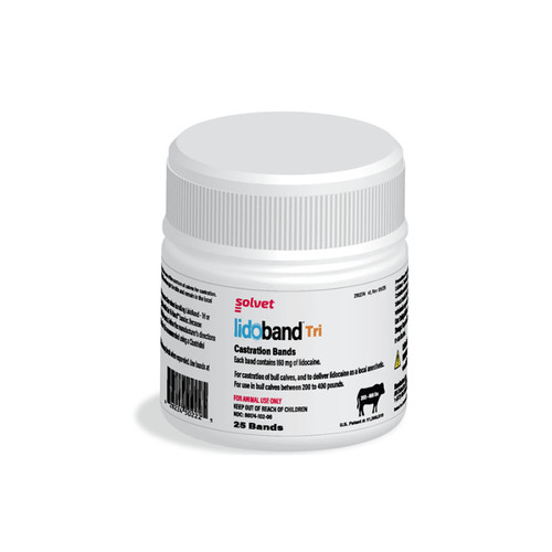 LIDOBAND CASTRATION BAND FOR CALVES, 25PK