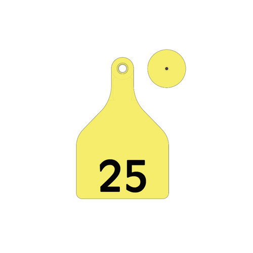 SHEARWELL TAGS XLARGE YELLOW 1-25