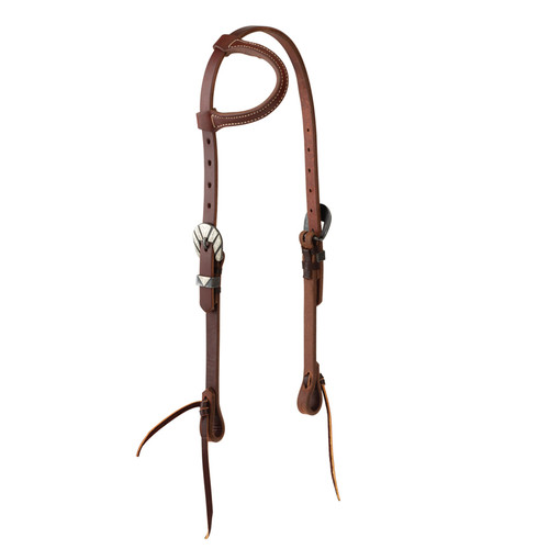 STS RANCH SIGNATURE TACK HARNESS LEATHER 3/4”, SLIDING EAR HEADSTALL WITH RIFLEMAN BUCKLE, 10100-01-30