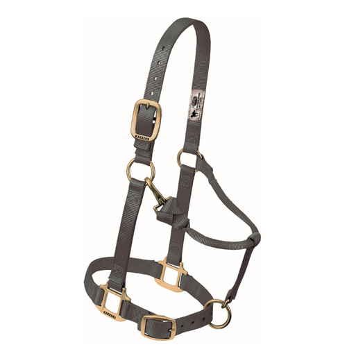 3/4" ORIGINAL ADJUSTABLE NYLON HORSE HALTER, SUCKLING, GRAPHITE 35-1030-HG