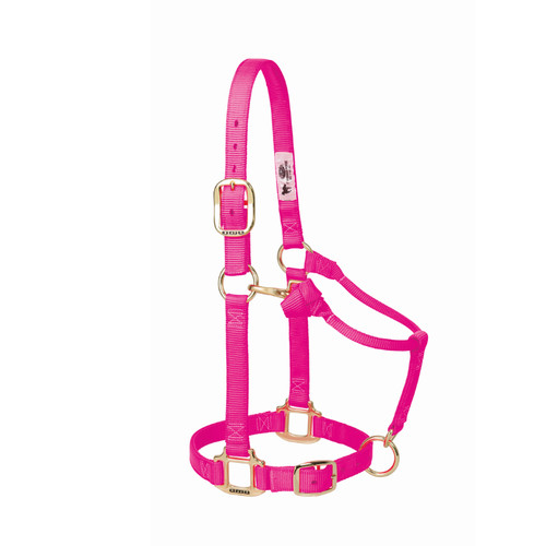 3/4" ORIGINAL ADJUSTABLE NYLON HORSE HALTER, WEANLING/PONY, DIVA PINK 35-1032-DP