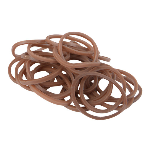 RUBBER BRAIDING BANDS, BROWN