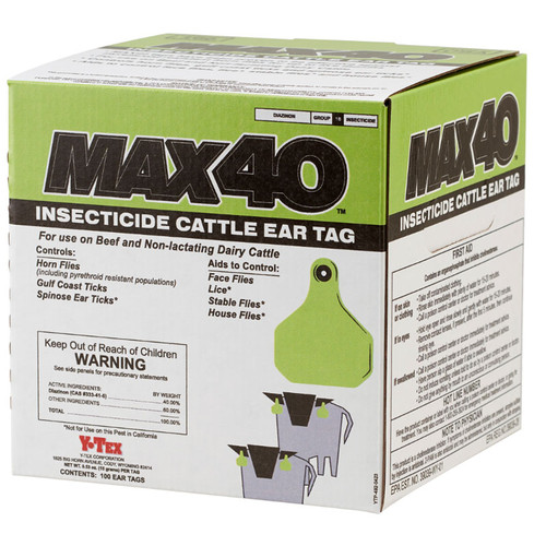 MAX40 INSECTICIDE RANCH PACK, 100 TAGS