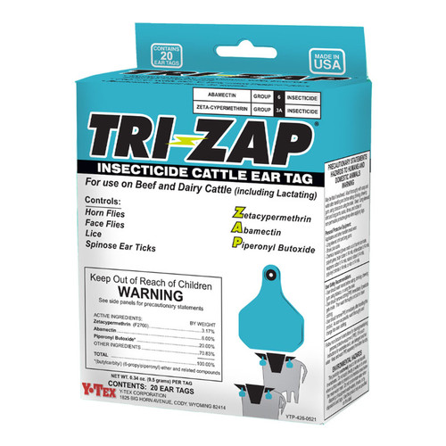 TRI-ZAP INSECTICIDE TAGS, 20 PACK