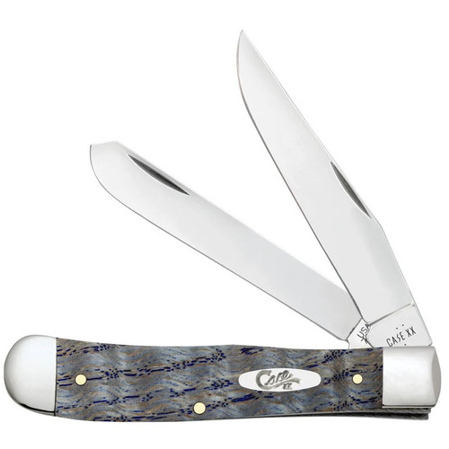 KNIFE #47490 SMOOTH BLUE CURLY OAK TRAPPER