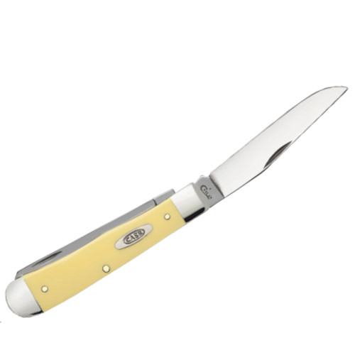 KNIFE #00161 YELLOW SYNTHETIC CHROME VANADIUM TRAPPER
