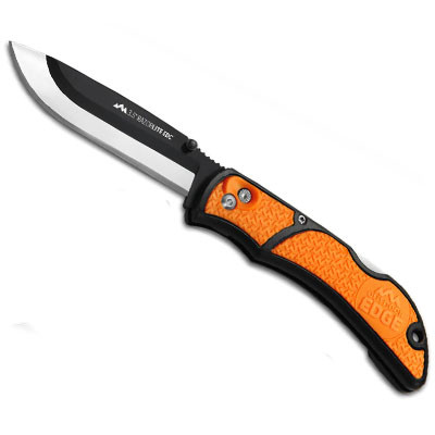 KNIFE RAZORLITE 3.5" REPLACEABLE BLADE HUNTING KNIFE, ORANGE, Outdoor Edge Knives