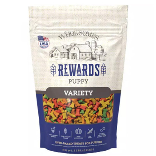 WHOLESOME DOG BISCUIT, REWARDS PUPPY VARIETY, 2lb