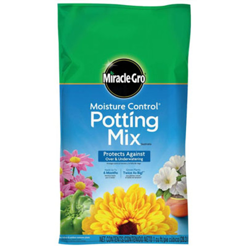 MIRACLE-GRO POTTING MIX W/MOISTURE CONTROL 1 CF {BLUE BAG} MIRACLE-GRO POTTING MIX W/MOISTURE CONTROL 1 CF {BLUE BAG}