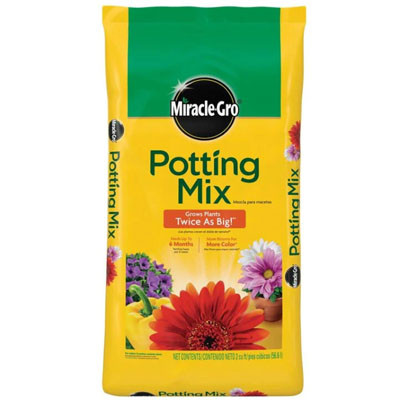 MIRACLE-GRO POTTING MIX 2 CF {YELLOW BAG}