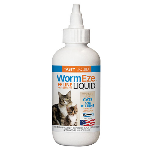 WORMEZE LIQUID WORMER, 4oz,  FOR CATS AND KITTENS