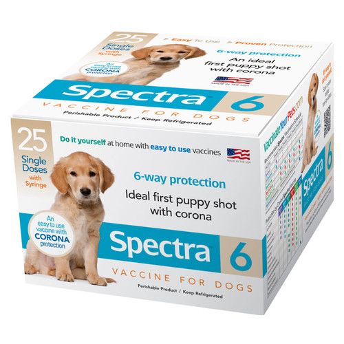 6-WAY VACCINE FOR DOGS, PUPPY SHOT, MODIFIED LIVE VIRUS 1 DOSE, DURVET OR ASPEN BRAND, 1 EACH
