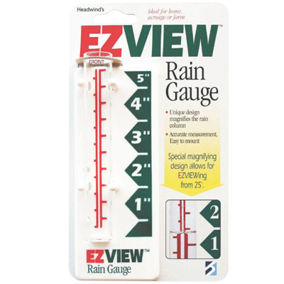 EZ VIEW RAIN GAUGE, 5" WITH BACK PANEL