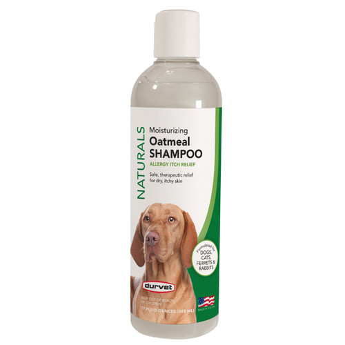 DURVET MOISTURIZING OATMEAL SHAMPOO, 17oz, ALLERGY ITCH RELIEF
