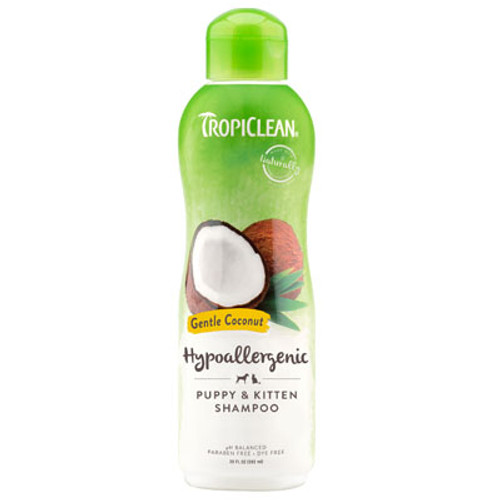 TROPICLEAN GENTLE COCONUT HYPOALLERGENIC SHAMPOO FOR PUPPIES & KITTENS 20oz