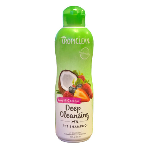 TROPICLEAN BERRY & COCONUT DEEP CLEANSING SHAMPOO 20oz