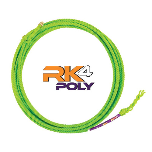 RATTLER KID ROPE, 4 STRAND POLY, 7.5 26', ASSORTED COLLORS