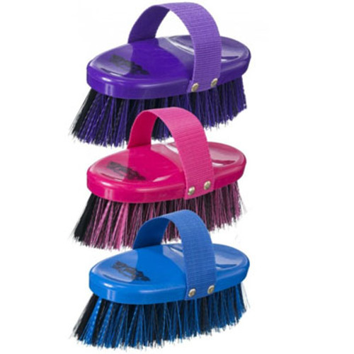 ANGLED SOFT/MED MIXED BRISTLE OVAL BRUSH, ASSORTED COLORS 68-2096-0-0