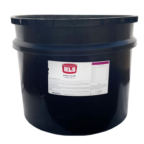 HLS POWER LIX 30, FOR BEEF CATTLE, 225# BLACK TUB