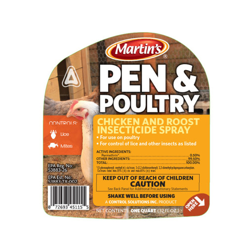 MARTIN'S PEN & POULTRY RTU 32oz, INSECTICIDE SPRAY MARTIN'S PEN & POULTRY RTU 32oz, INSECTICIDE SPRAY