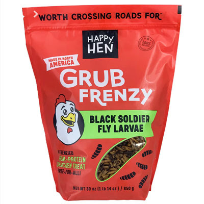 HAPPY HEN GRUB FRENZY 30oz
BLACK SOLDIER FLY LARVAE