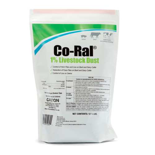 CO-RAL 1% LIVESTOCK DUST 12lb (SUB DUR10)
