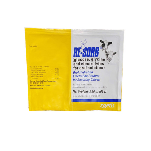 RE-SORB- ORAL HYDRATION ELECTROLYTE PRODUCT FOR SCOURING CALVES