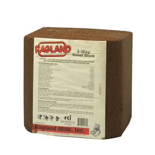 *D RAGLAND 3-WAY SWEET BLOCK 33.33#