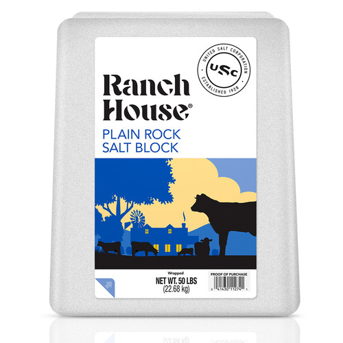 UNITED PLAIN SALT BLOCK 50# RANCH HOUSE