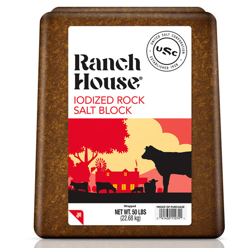 UNITED IODIZED SALT BLOCK 50# RANCH HOUSE