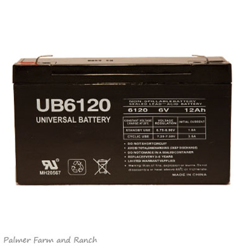DEER FEEDER BATTERY, PS-612 6V 12AMP BATTERY