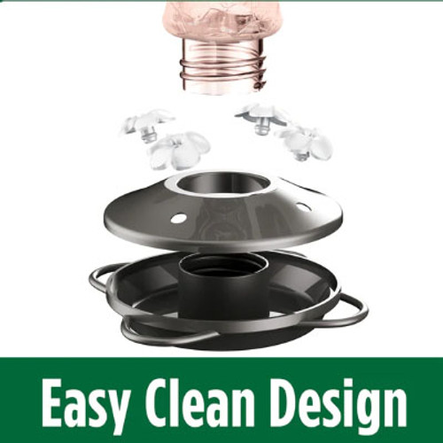 NATURE'S WAY ARTISAN GRAVITY  HUMMINGBIRD FEEDER - BLUSH CRACKLE 16oz NATURE'S WAY ARTISAN GRAVITY  HUMMINGBIRD FEEDER - BLUSH CRACKLE 16oz