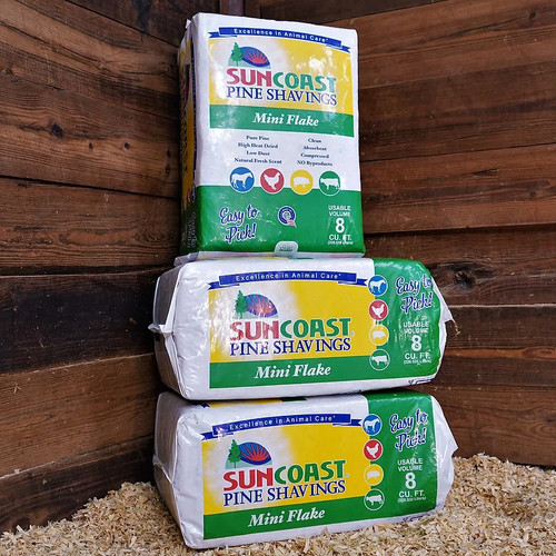 WOOD SHAVINGS, PINE (MINI FLAKE) 8CF, SUNCOAST