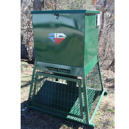 GREENGO DEER FEEDER 400# LOW PROFILE BROADCAST FEEDER INCLUDES TIMER & BATTERY