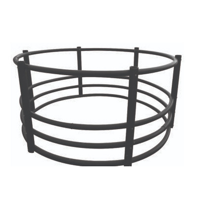 ROUNDBALE FEEDER, CATTLE, BLACK POLY PIPE, 8'X4' 6 LEG