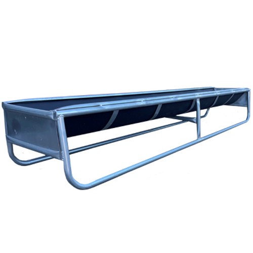 BUNK FEEDER, RANCHER 11' GALVANIZED METAL ENDED WITH POLY LINER