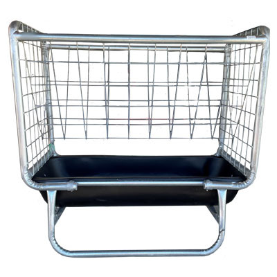 BUNK FEEDER WITH HAY RACK, RGC 5' GALVANIZED FRAME WITH POLY LINER