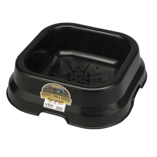 10 QUART PLASTIC SALT AND MINERAL BLOCK PAN, MP10BLACK