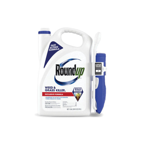 ROUNDUP WEED & GRASS KILLER, WITH COMFORT WAND, 1 Gal