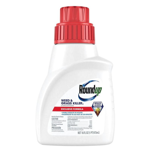 ROUNDUP WEED & GRASS KILLER CONCENTRATE PLUS 16oz, EXCLUSIVE FORMULA