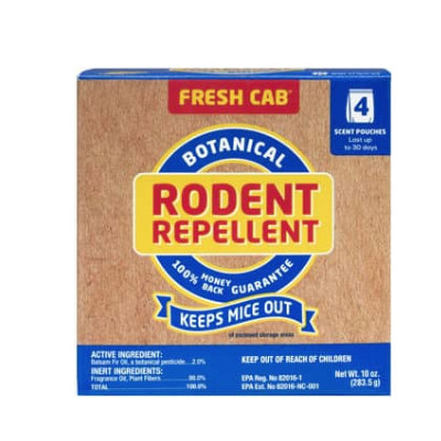 FRESH CAB RODENT BOTANICAL REPELLENT 4PK, KEEPS MICE OUT