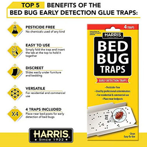 *D HARRIS BED BUG TRAPS 4 PACK