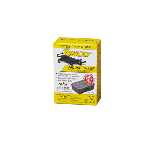 TOMCAT 1PK DISPOSABLE MOUSE BAIT 1oz X 1 BAIT STATION