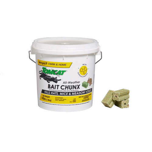 TOMCAT ALL WEATHER BAIT CHUNX 4lb KILLS RATS & MICE