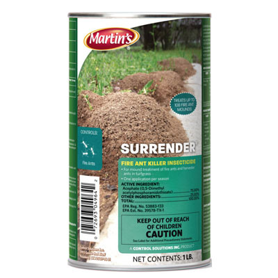 MARTIN'S SURRENDER FIRE ANT KILLER 16oz, ACEPHATE 75 SP