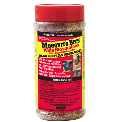 MOSQUITO BITS, QUICK-KILL MOSQUITOES, 8oz RESEALABLE TOP (controls fungus gnat larvae)